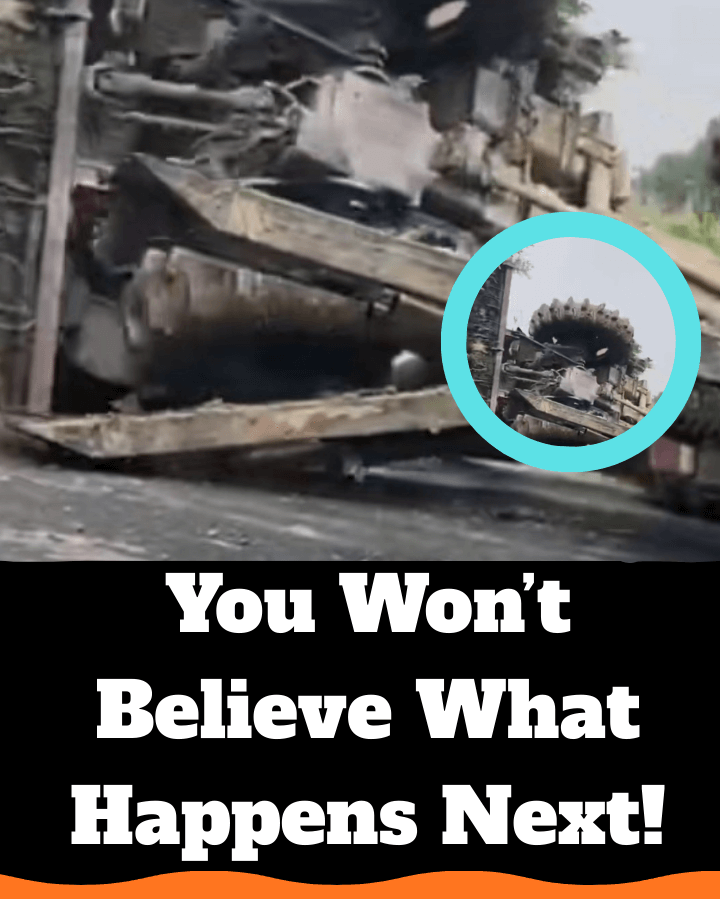 Everything Was Fine Until This Massive Tractor Tipped